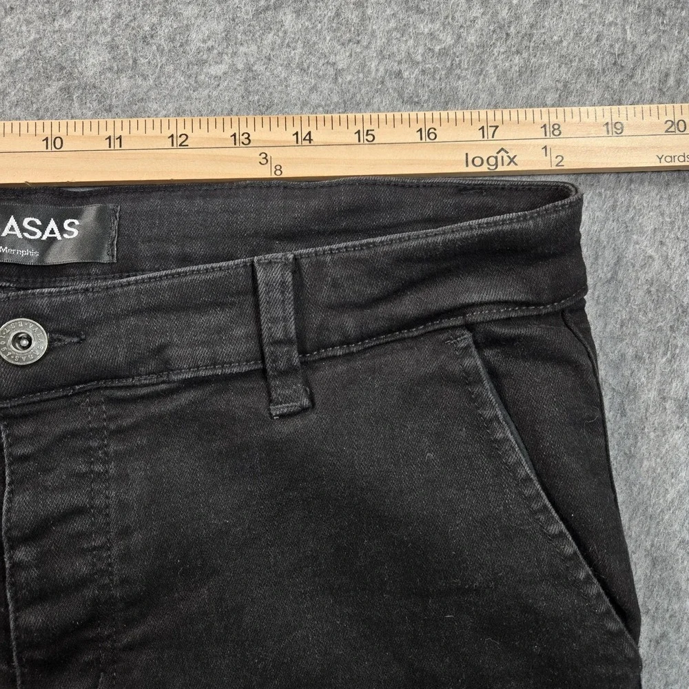 Valabasas Pants Mens 37x35 (36 Tag) Black Cargo Denim Bootcut Streetwear